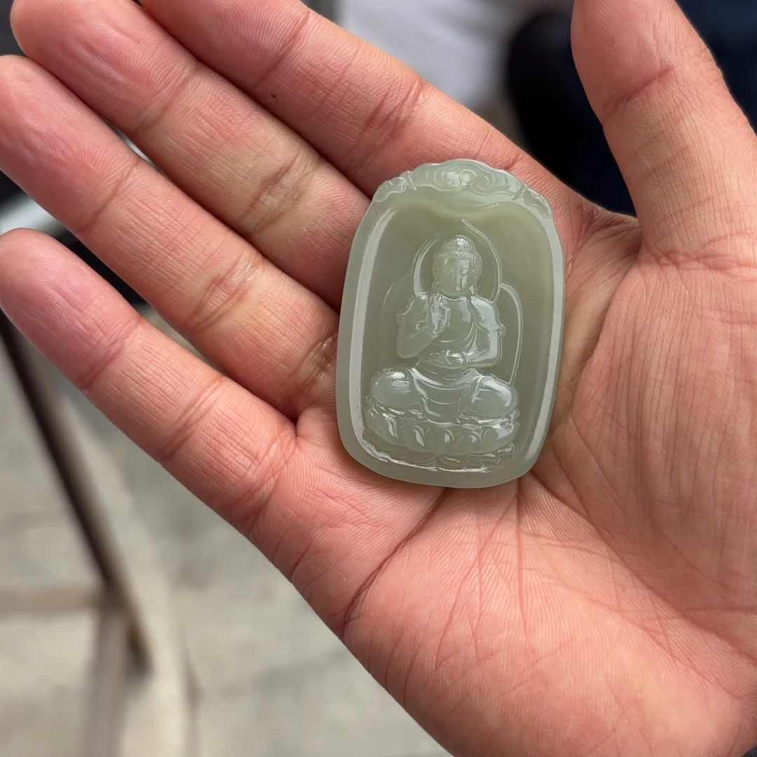 和田玉观音牌未镶嵌J****定制不退换