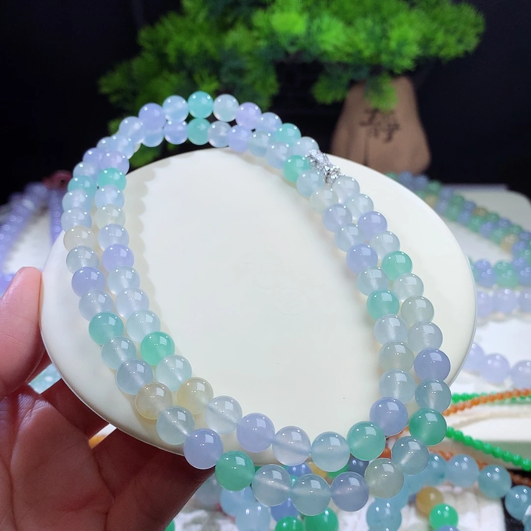 项链未镶嵌翡翠卡8mm