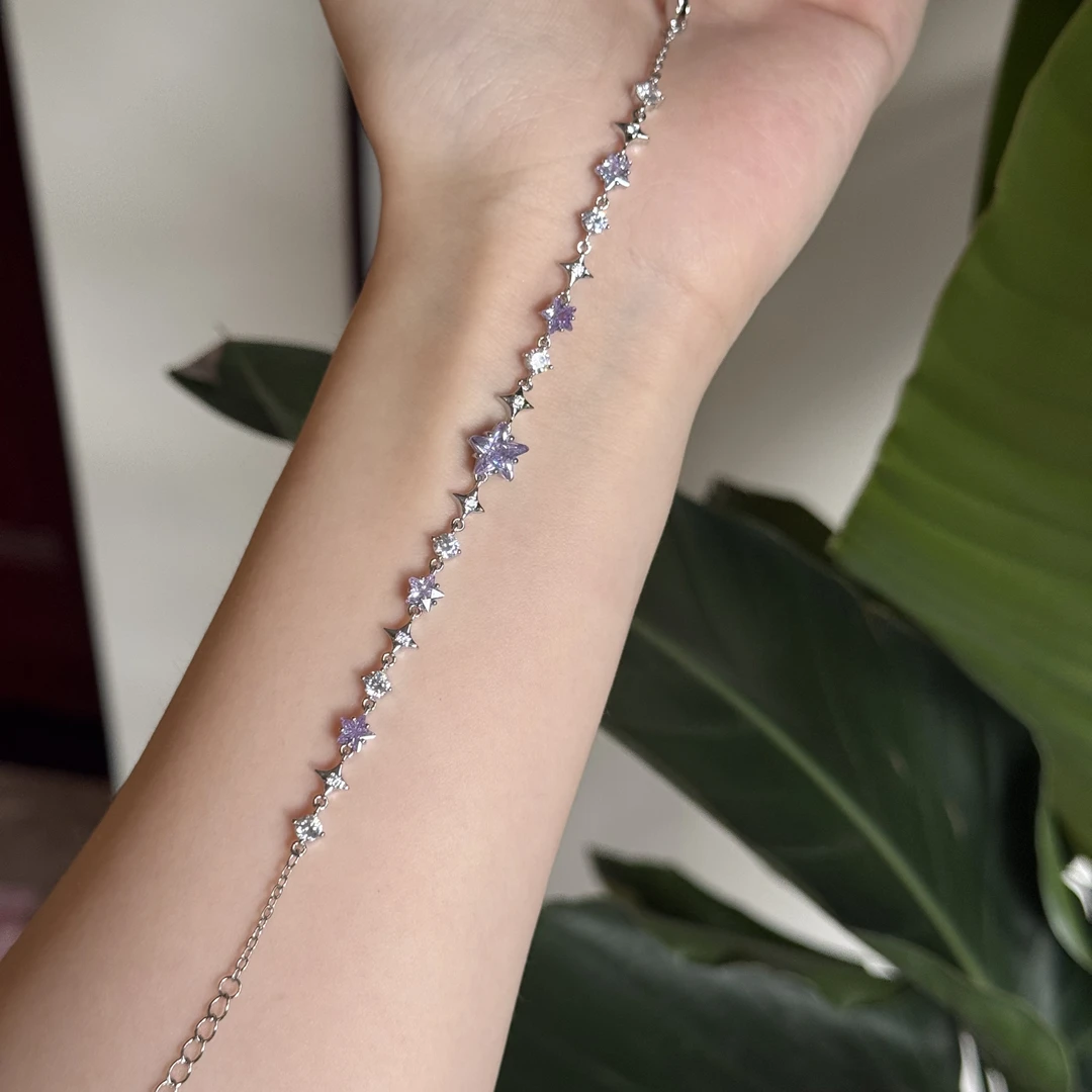 铜合金合成锆石手链 1139 超高版 轻奢设计师款北极星手链