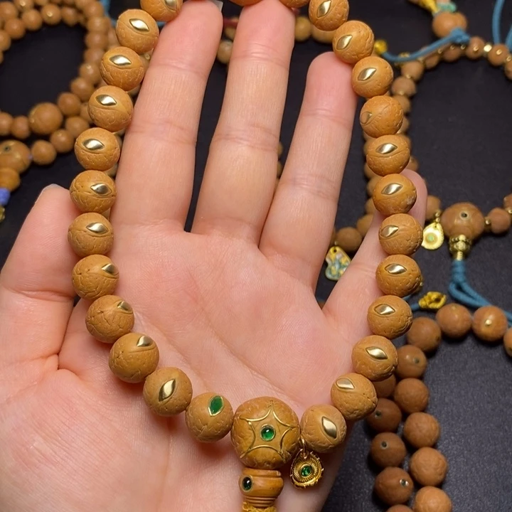 凤眼菩提手串12+铜眼手持