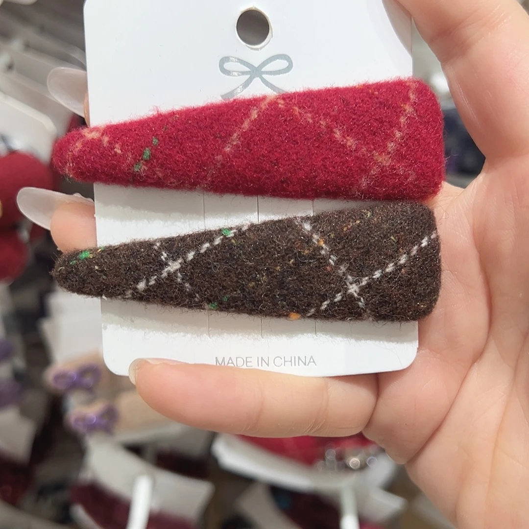 非金属格子拼色掰掰夹