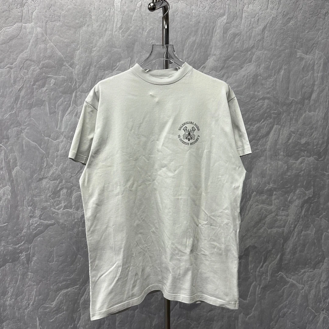 99新 Balenciaga/巴黎世家 SS24钥匙徽章印花短袖 1码 J00795