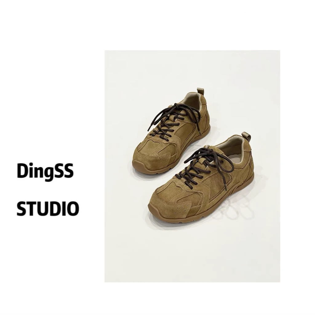 【珊珊推荐】复古阿甘鞋2025春季德训韩时尚棕色百搭软底休闲鞋