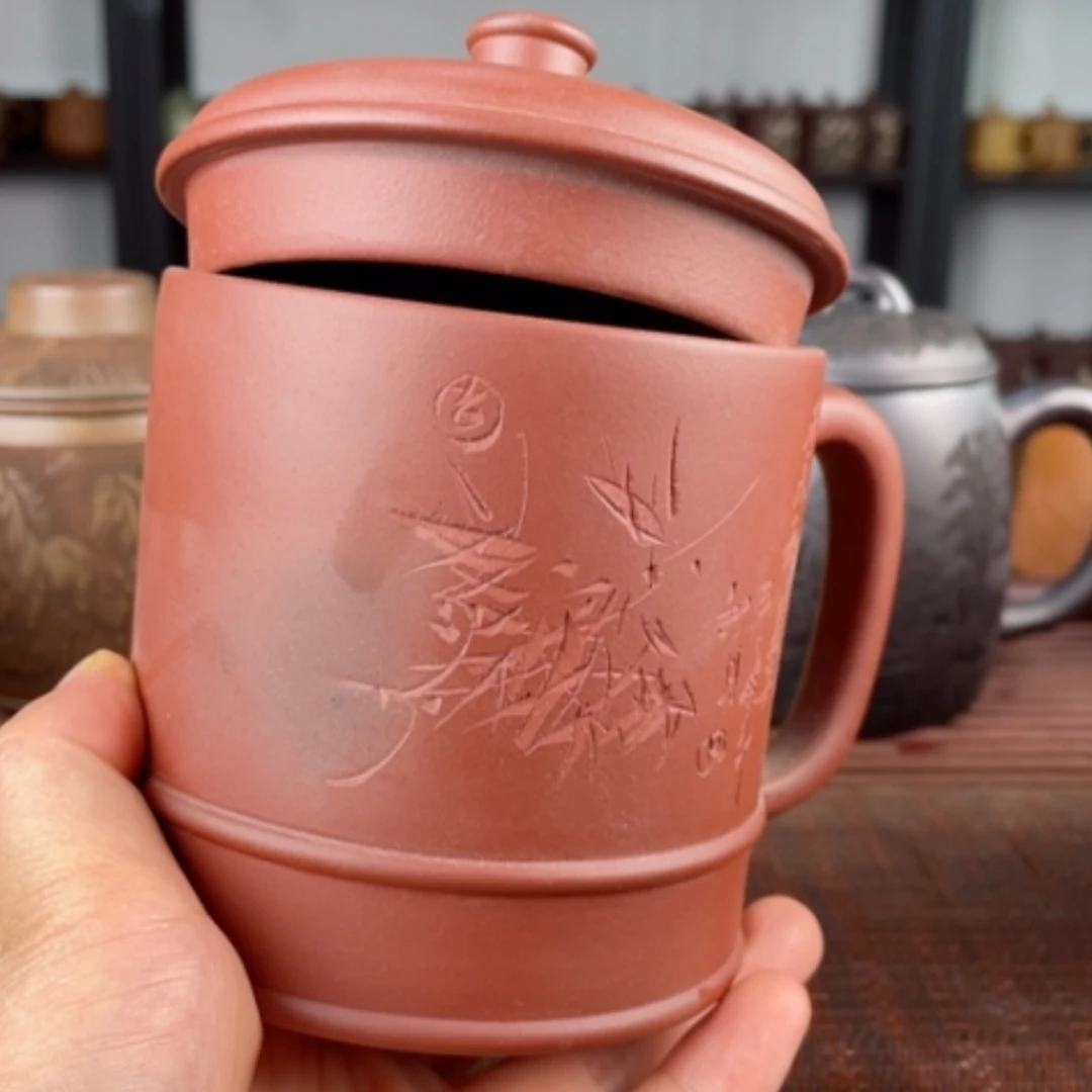 【闪购商品】茶杯紫砂宜兴原矿紫砂盖杯微瑕