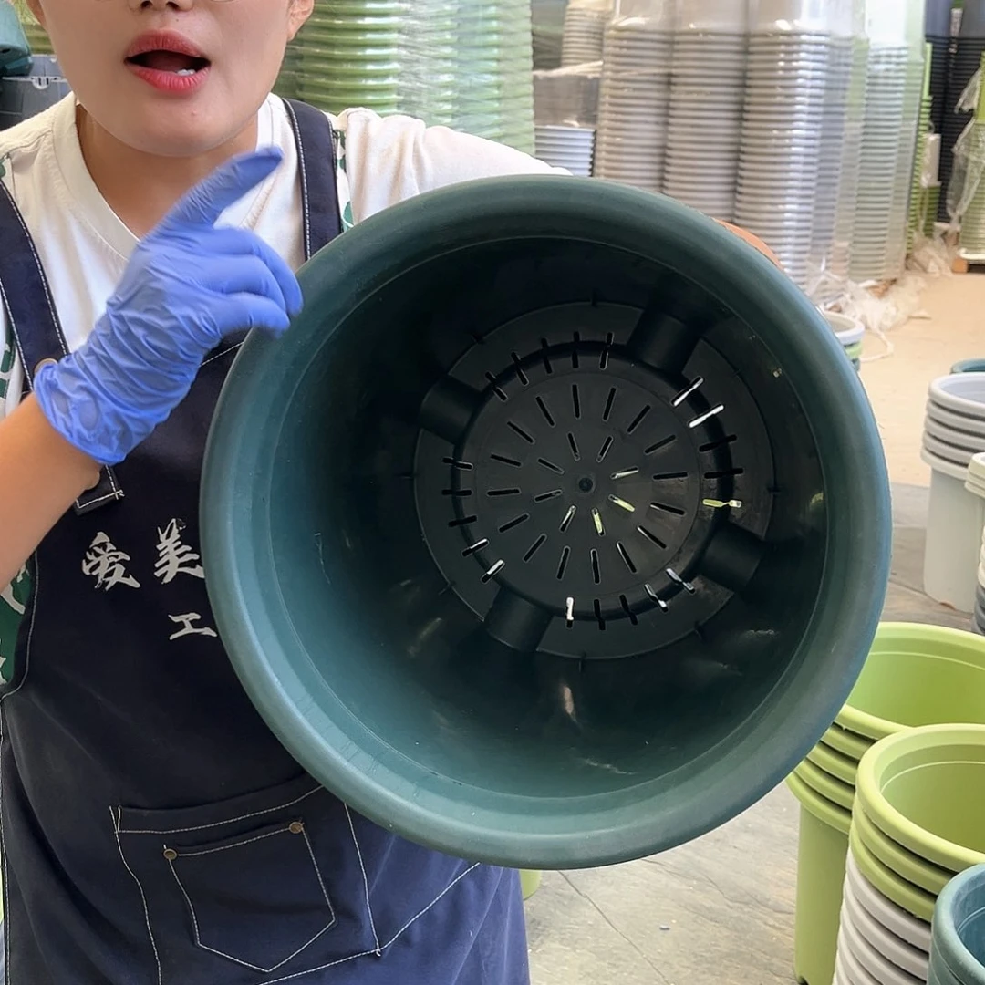 四季盆8#墨绿色5个无托
