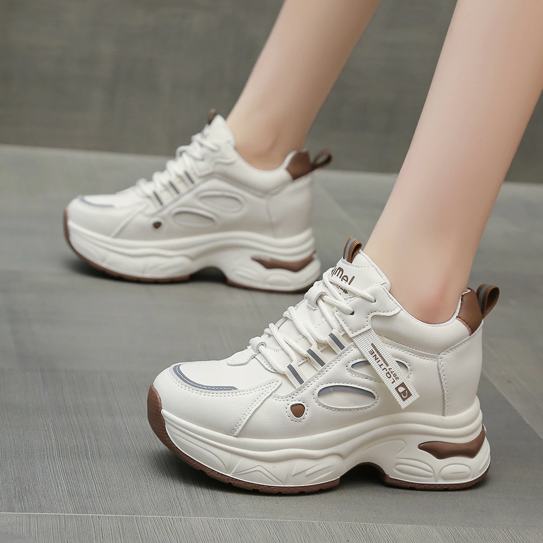 厚底内增高老爹鞋女ins潮2025新款春季网红超火小个子休闲运动鞋