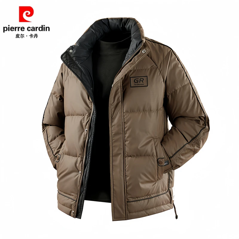 皮尔卡丹正品2024新款男士冬季羽绒服外套立领百搭保暖时尚夹克