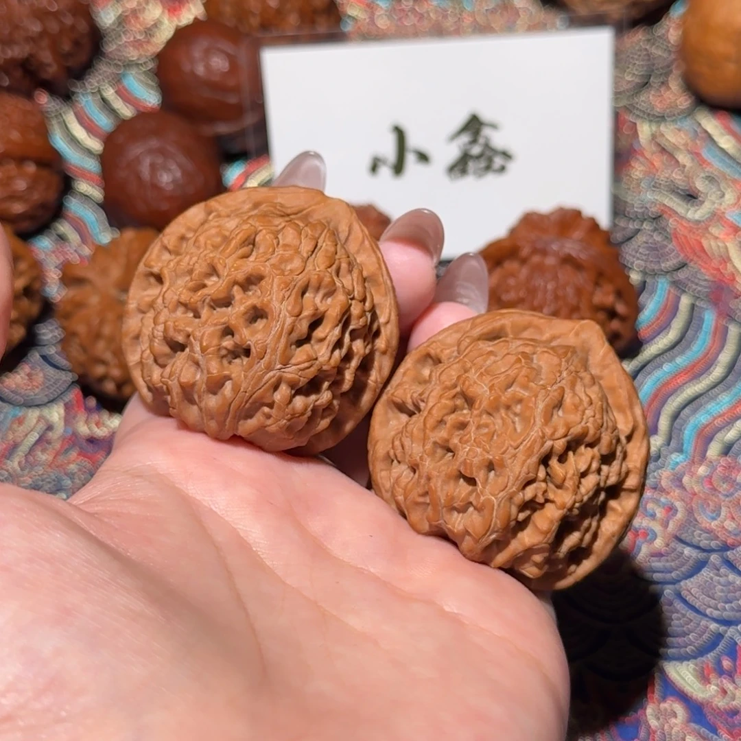把件核桃654号44水龙纹文玩核桃