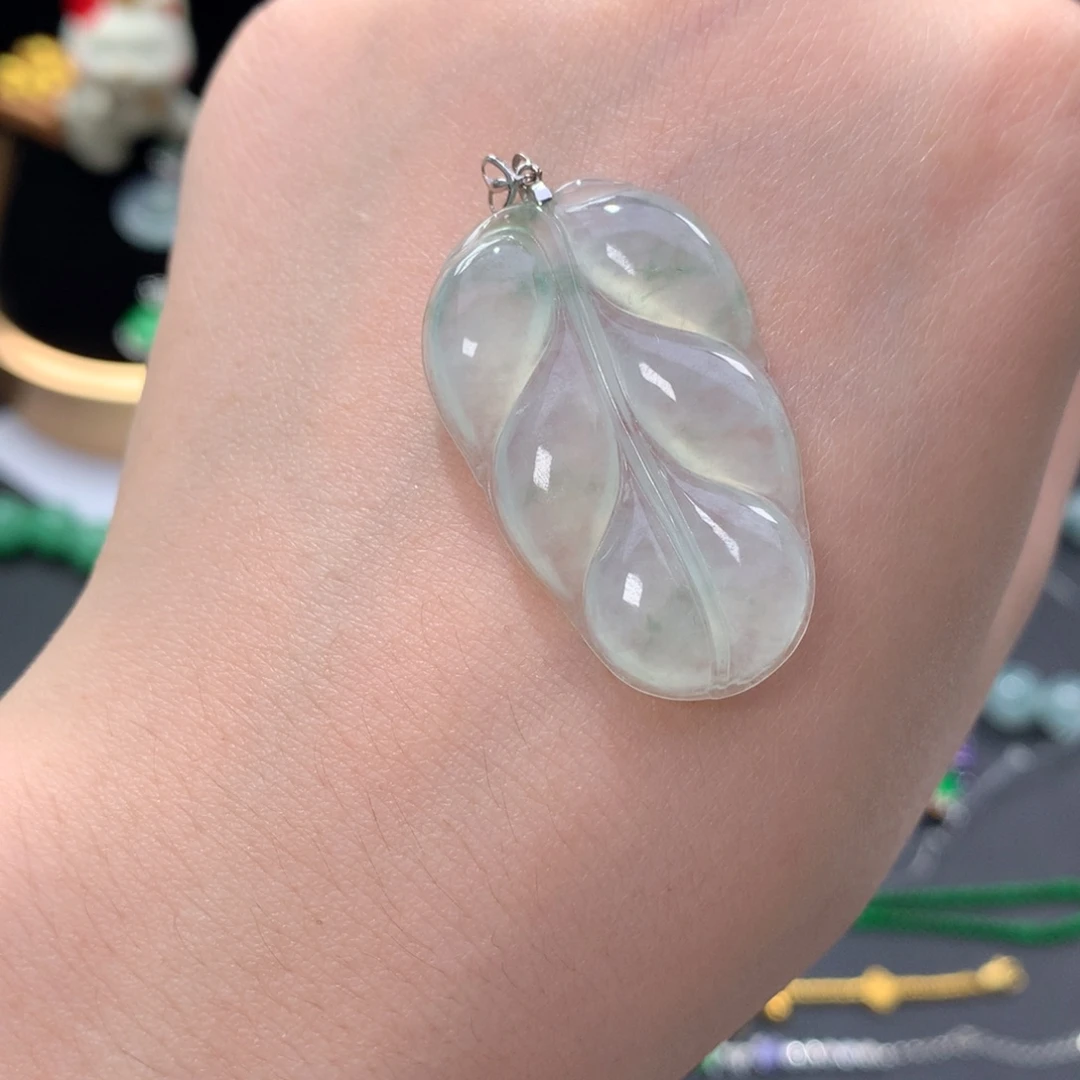 翡翠18K金镶嵌挂件48小时鉴赏期 退货不扣服务费