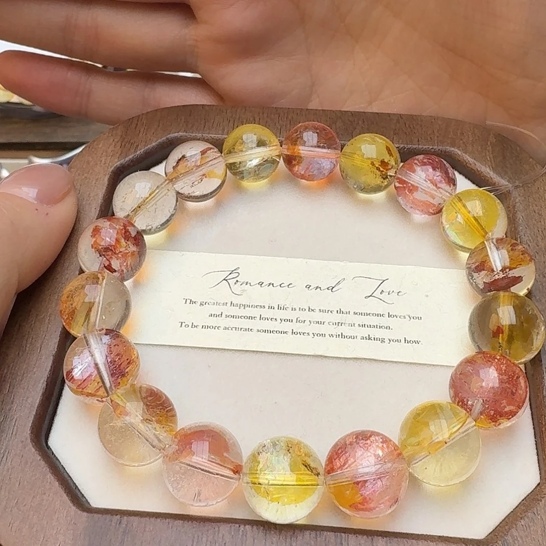 未镶嵌水晶手链锦鲤胶花11mm