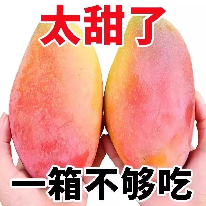 广西贵妃芒新鲜现摘现发清甜多汁香鲜可口