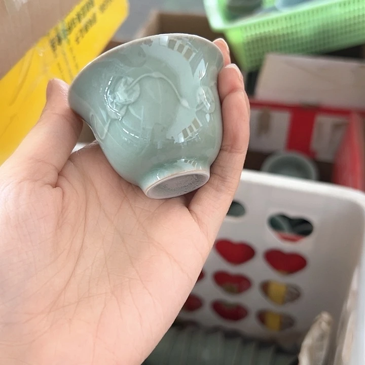 龙泉云间青瓷小米茶器