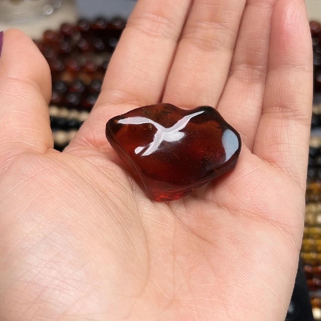 咖***糖琥珀未镶嵌裸石抚顺琥珀30261