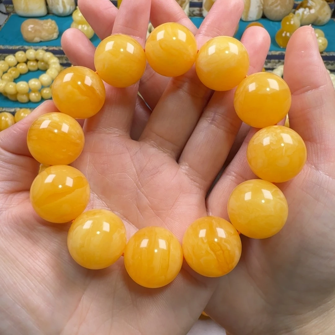 琥珀未镶嵌手链同料
