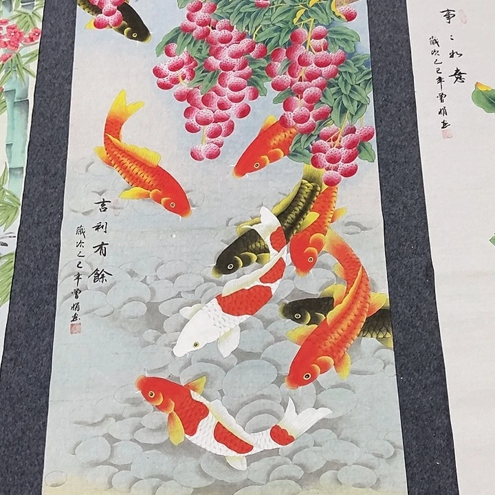 国画四尺工笔花鸟一副
