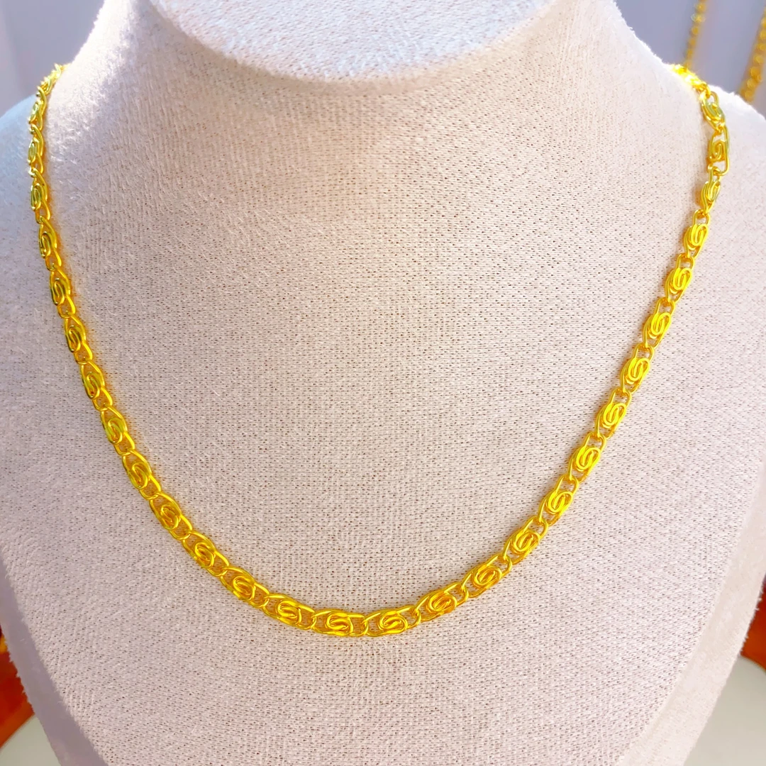 10428经典百搭简约回纹项链