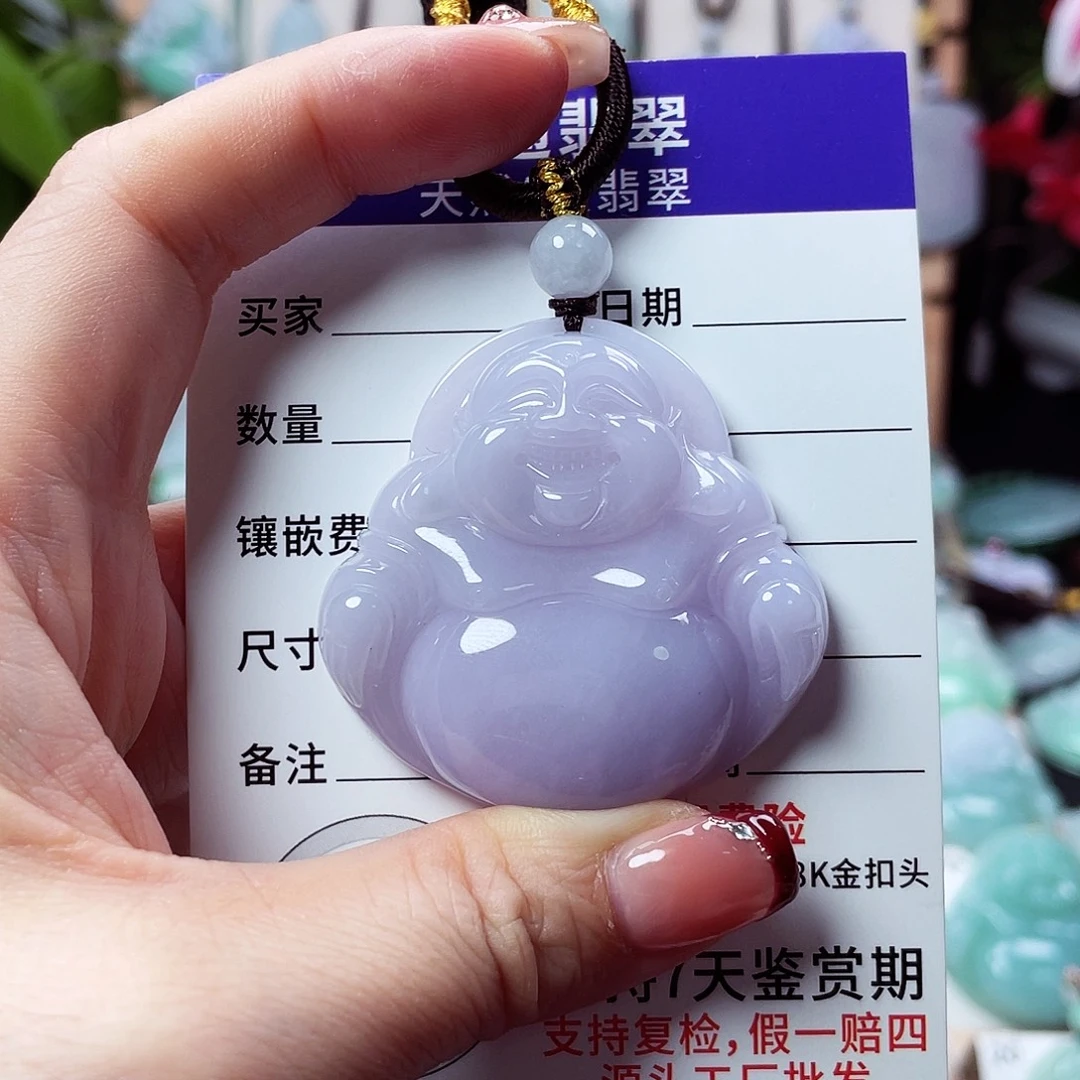 翡翠未镶嵌颈饰佛公13