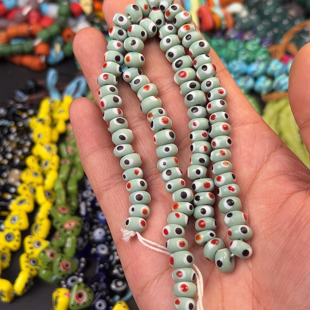 琉璃非金属绿色算盘珠