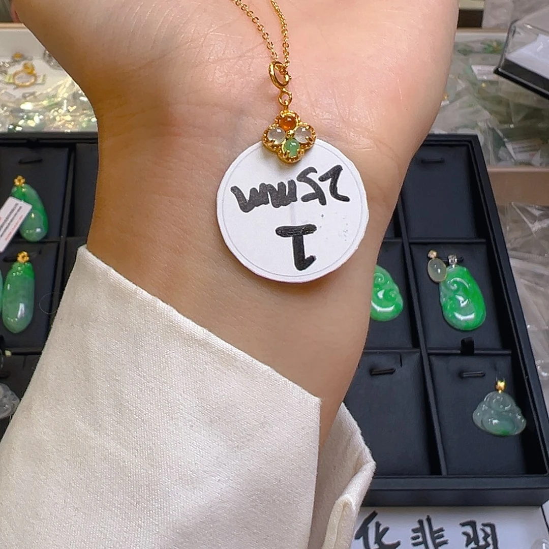 翡翠戒指银S925镶嵌翡翠