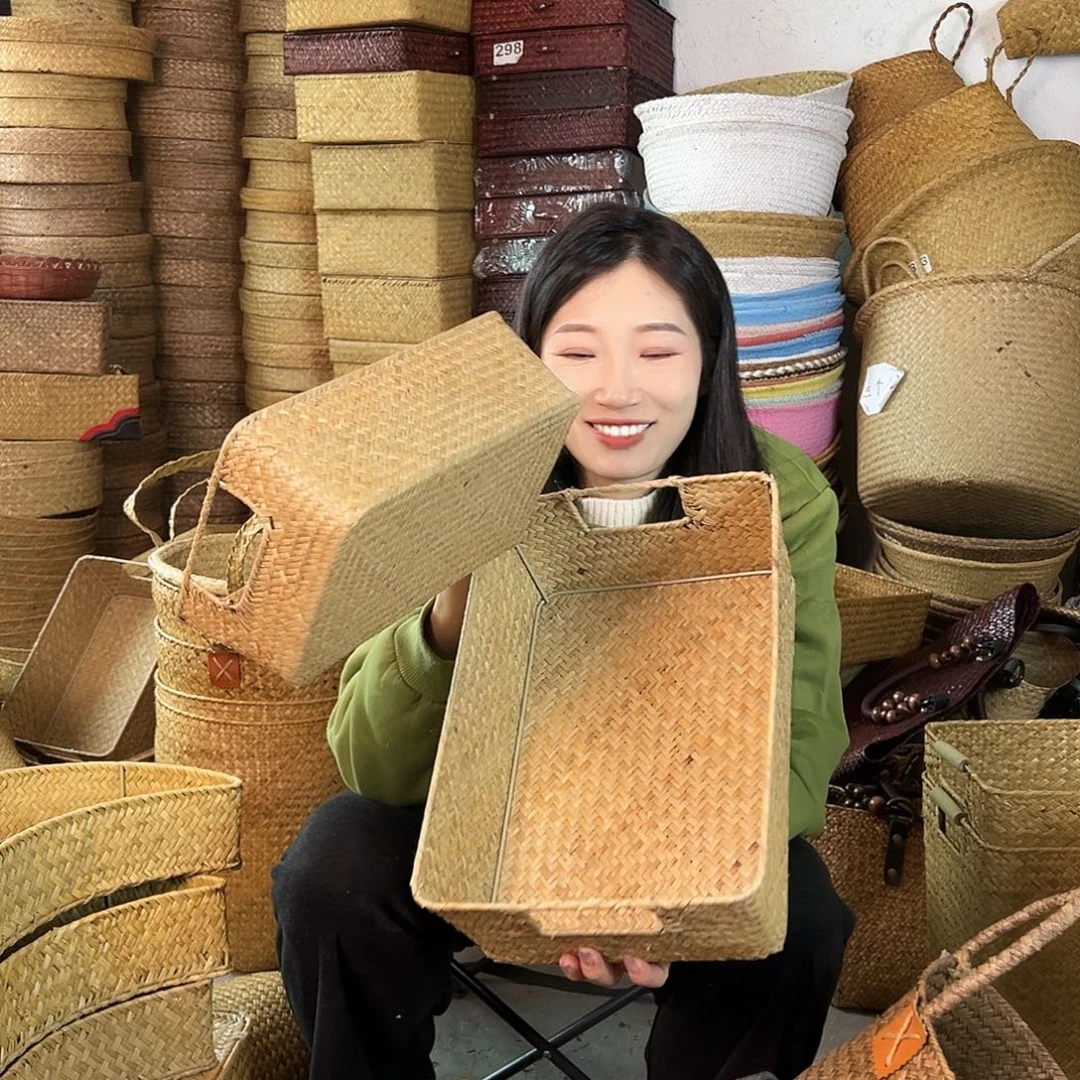 草编草编包/草编收纳盒微瑕疵