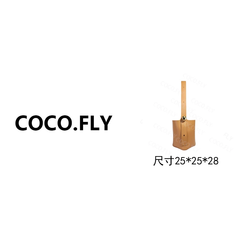 大号Pebble设计新款真皮水桶包单肩斜跨包BK-1051B暖沙棕25*25*28