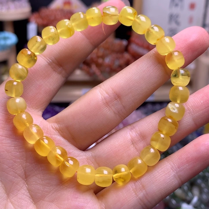 未镶嵌蜜蜡手链卡7➕