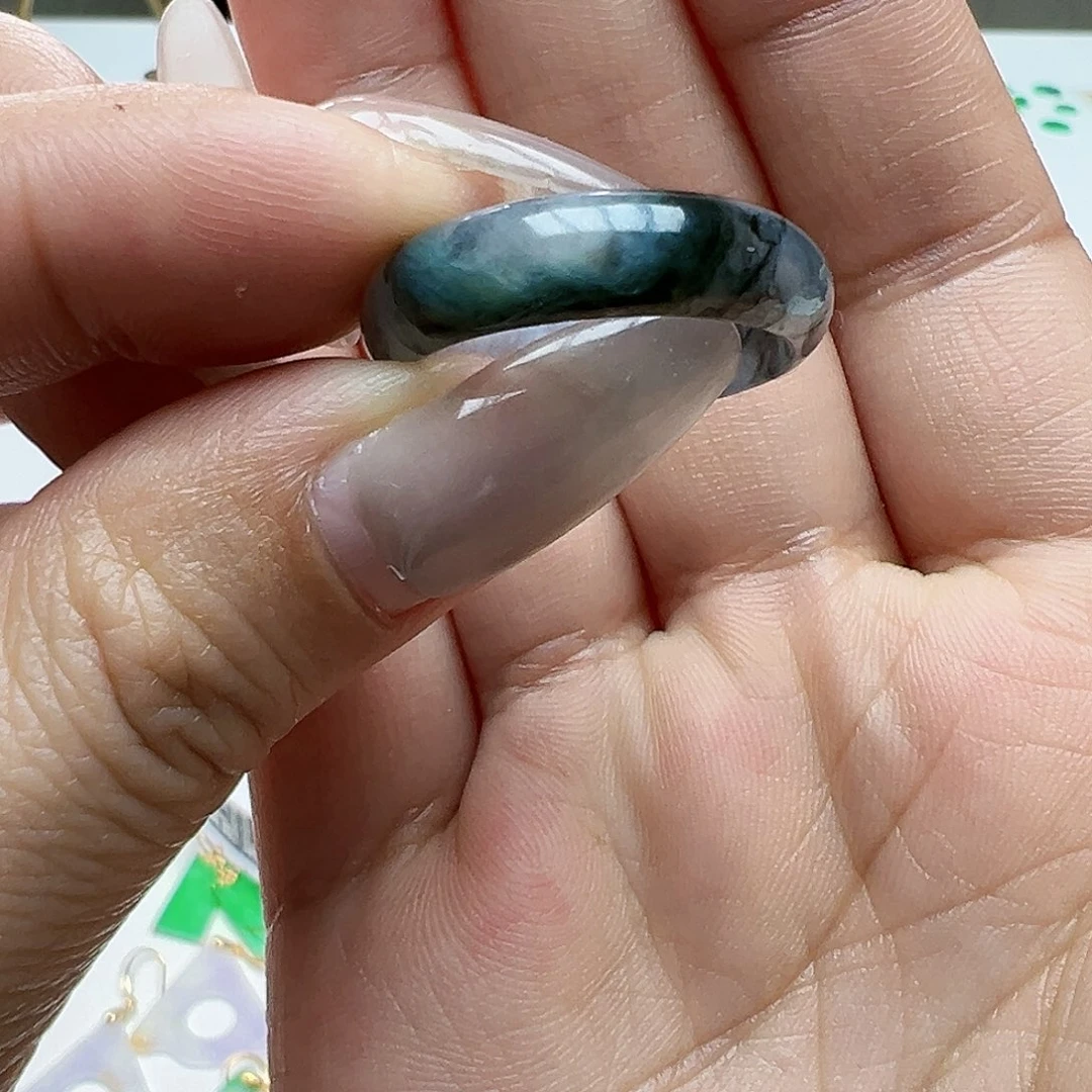 翡翠戒指未镶嵌@**主天然缅甸A货翡翠