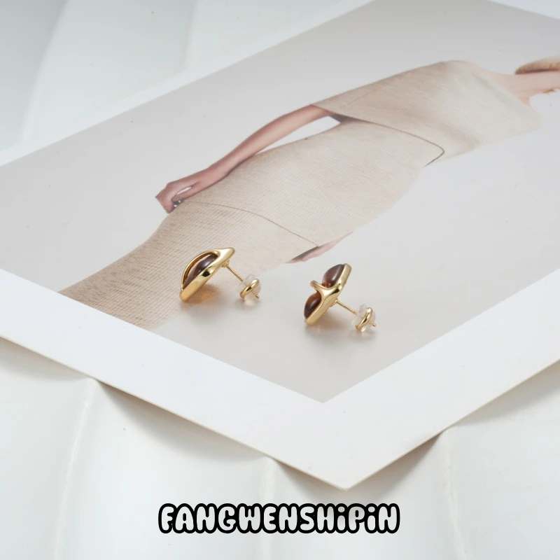 铜合金锆石耳饰 【镀K金】【925银针】耳环4271