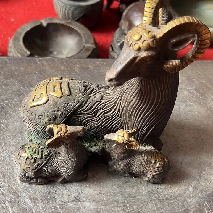 黄铜摆件，文房工艺品摆件