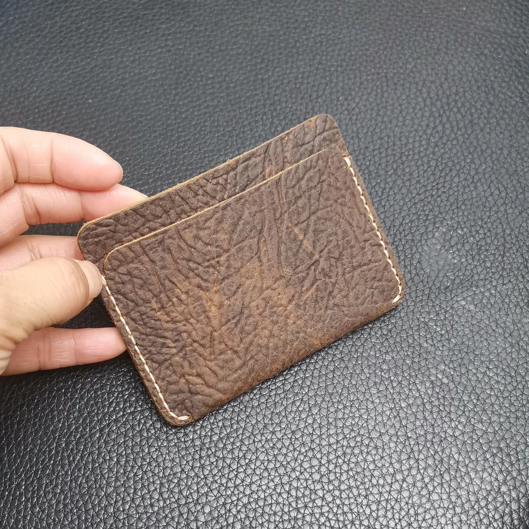 复古牛皮卡套包敞口卡片包时尚包头疯马便携头层牛皮