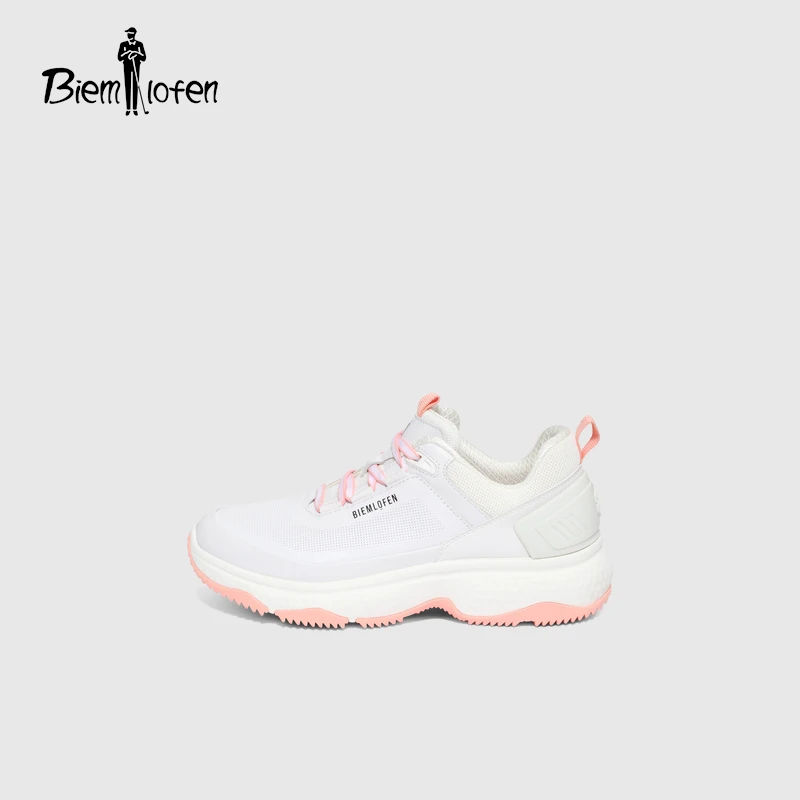 【商场同款新品】比音勒芬高尔夫2025春夏女子皮面撞色专业训练球鞋