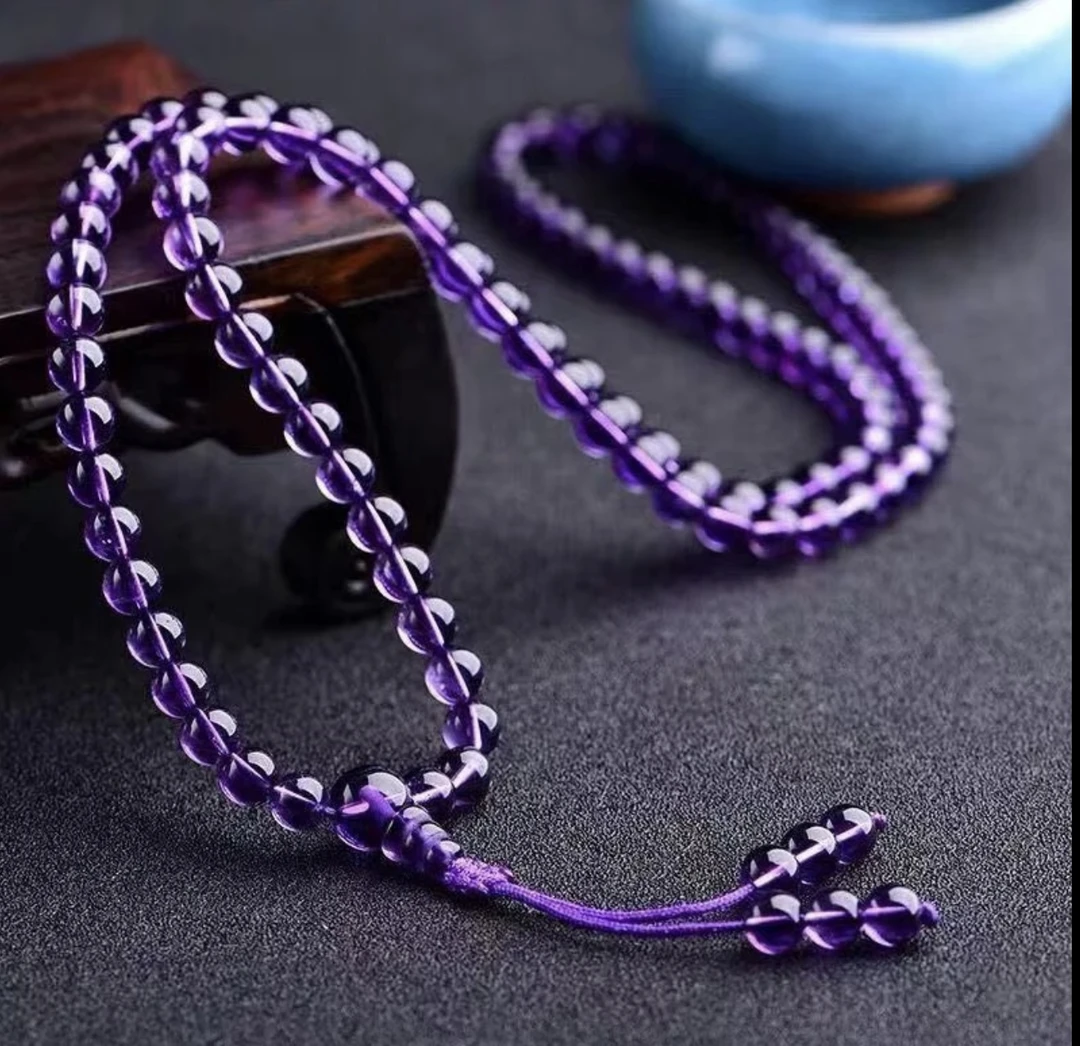 紫水108颗6mm8mm双A净体经典款