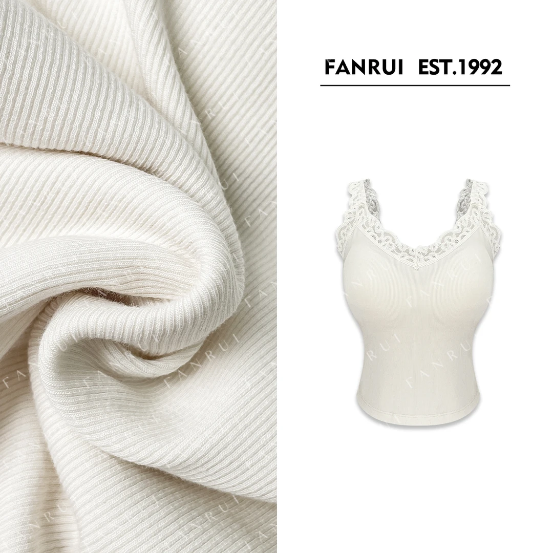 FANRUI/泛芮「贝贝biuu」蕾丝绣花拼接显瘦百搭打底背心吊带B17753
