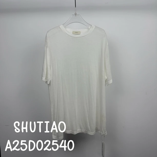 【SHUTIAO】2025夏季：新款小众设计款T恤A25D02540