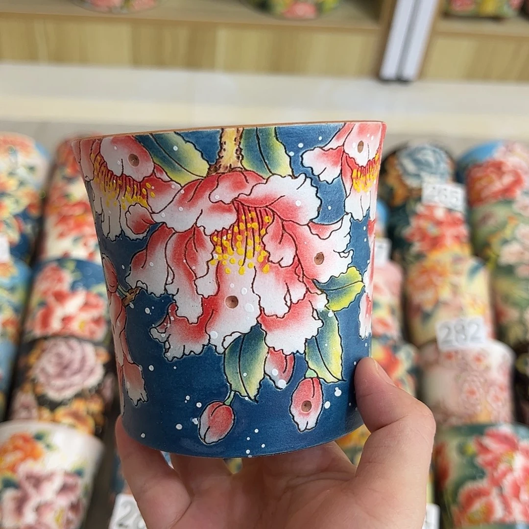 景德镇炫彩手绘口10.5高10
