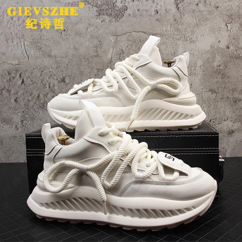 纪诗哲老爹鞋男个性时尚潮流增高男鞋2025新款男士厚底休闲运动鞋
