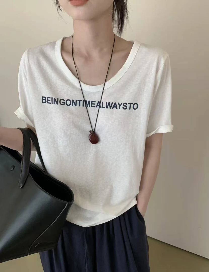 91133壹和色小V领雪花棉T
