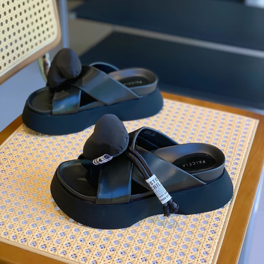 松糕厚底仙女风露趾一字拖女2025夏季新款百搭轻便舒适休闲凉拖鞋