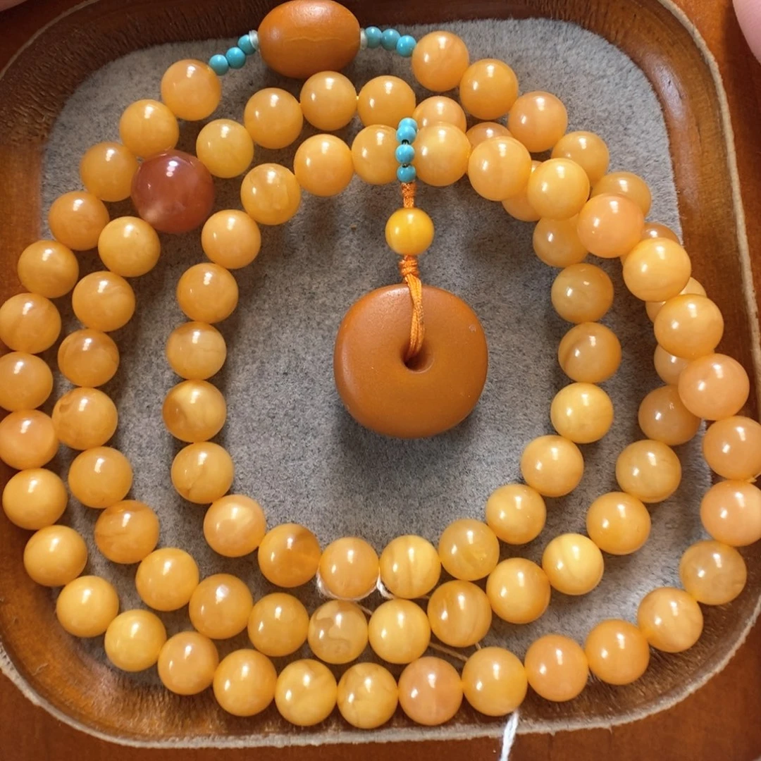 未镶嵌蜜蜡手串蜜蜡手串