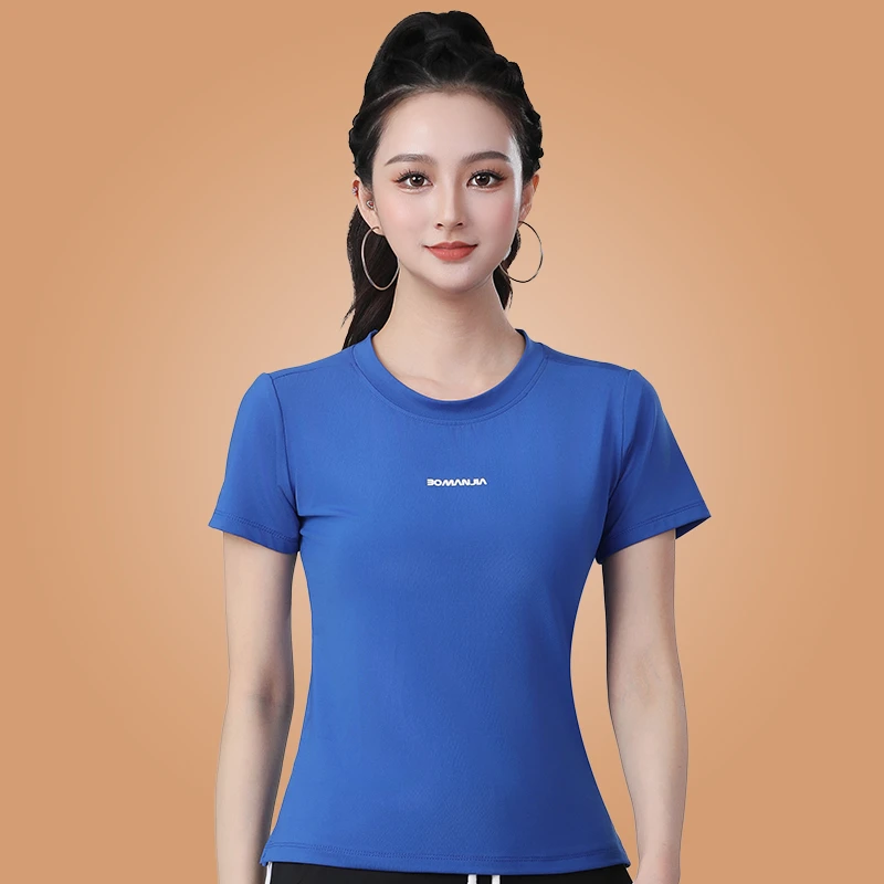 运动T恤修身户外速干跑步夏季女春夏休闲瑜伽健身运动短袖上衣