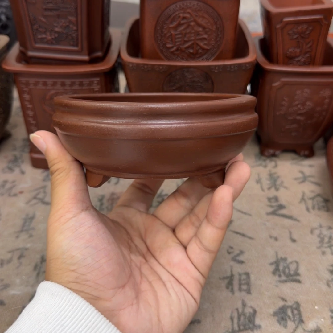 紫砂花盆11x4内经紫砂花盆