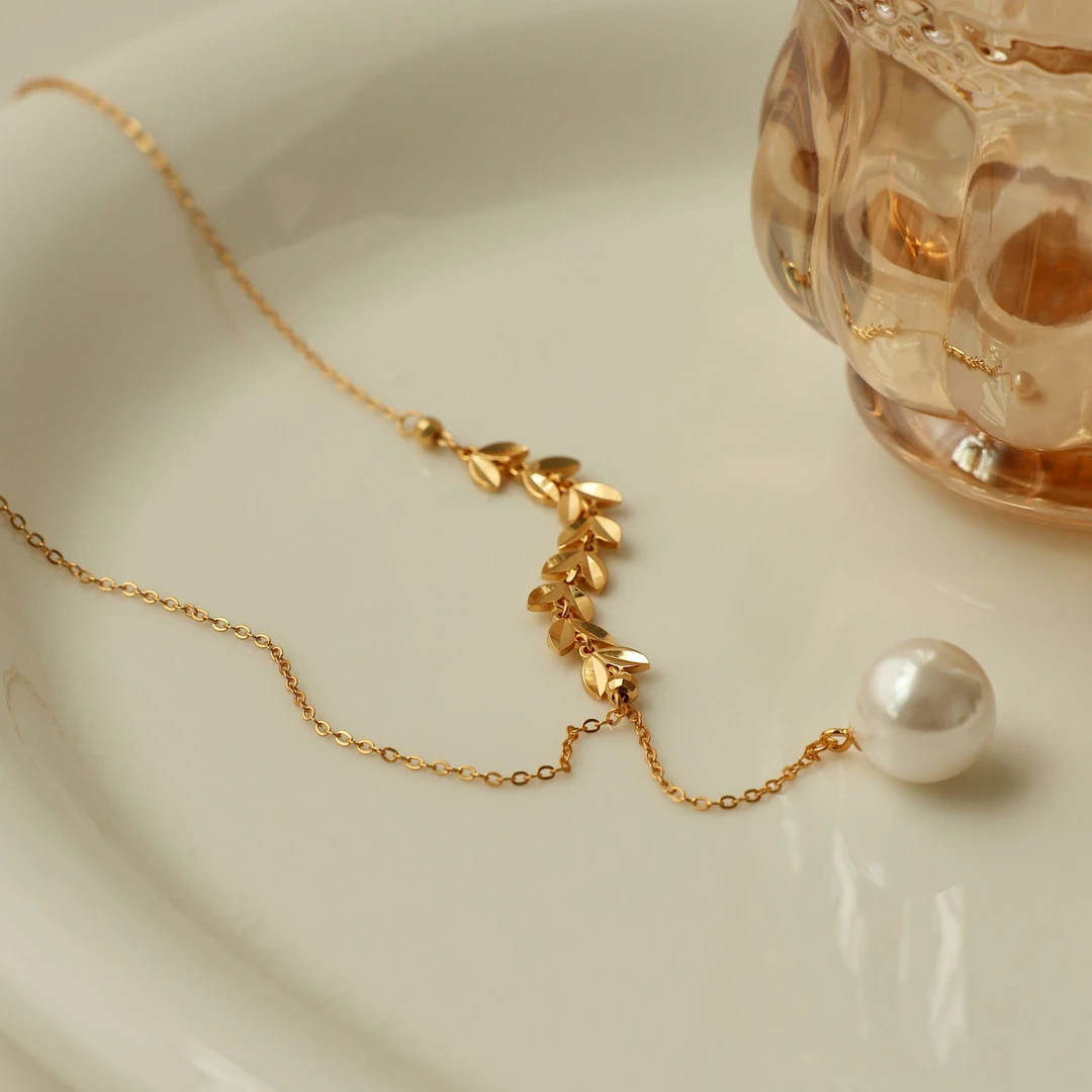 研初 链子925银 麦穗长款流苏项链气质轻奢时尚百搭法式小众素款