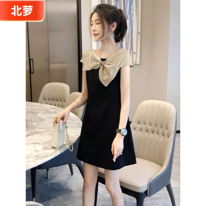 12025新款蝴蝶结气质连衣裙法式感时尚修身显瘦裙子夏季ll