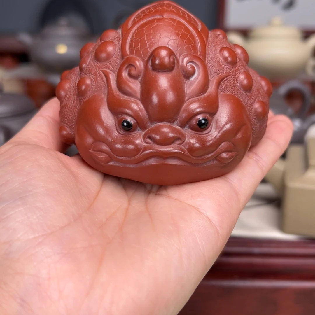 放***下紫砂茶壶金蟾的的