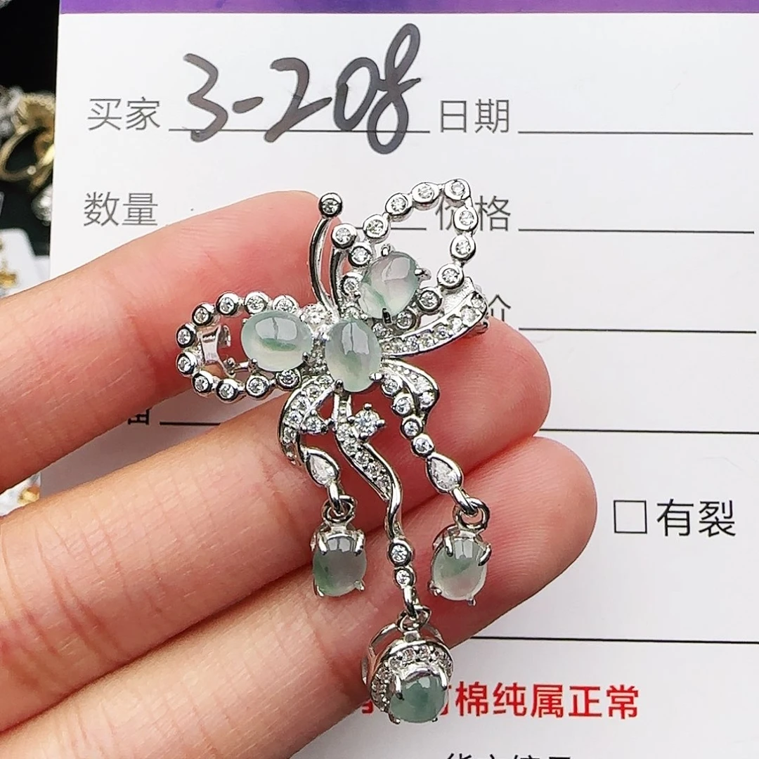 银S925镶嵌戒指翡翠戒指