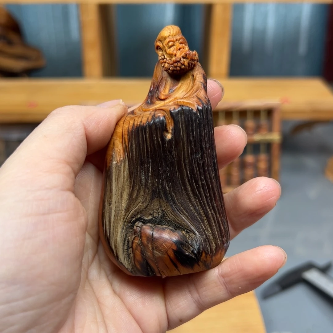 酩***悦木崖柏木摆件手把件，