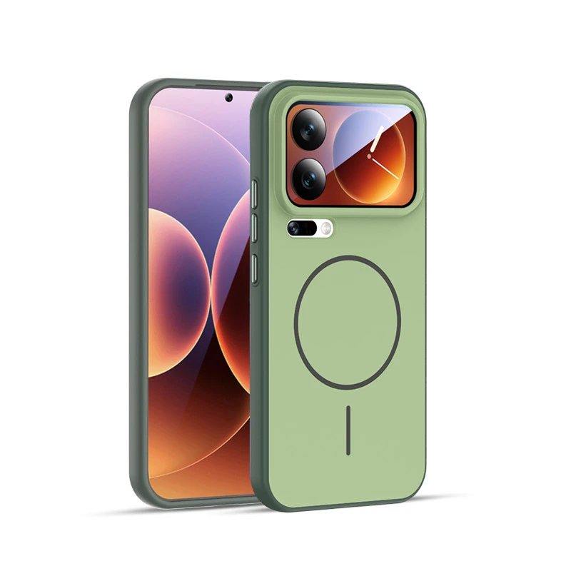 适用小米17pro手机壳肤感撞色17promax磁吸新款外壳金属独立按键