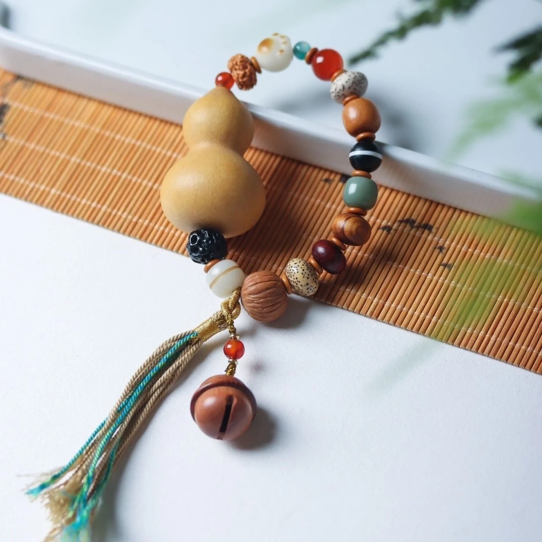 葫芦车内挂件饰品创意挂饰汽车后视镜天然平安车载装饰 福禄手持