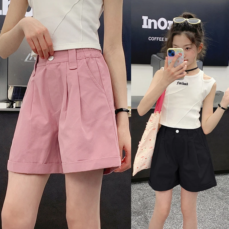 女童夏季短裤女孩2025夏装新款女大童夏天裤子薄款儿童休闲裤热裤