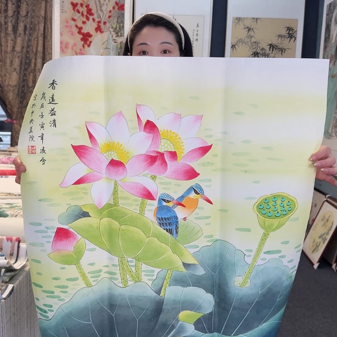 纯手绘国画作品好看